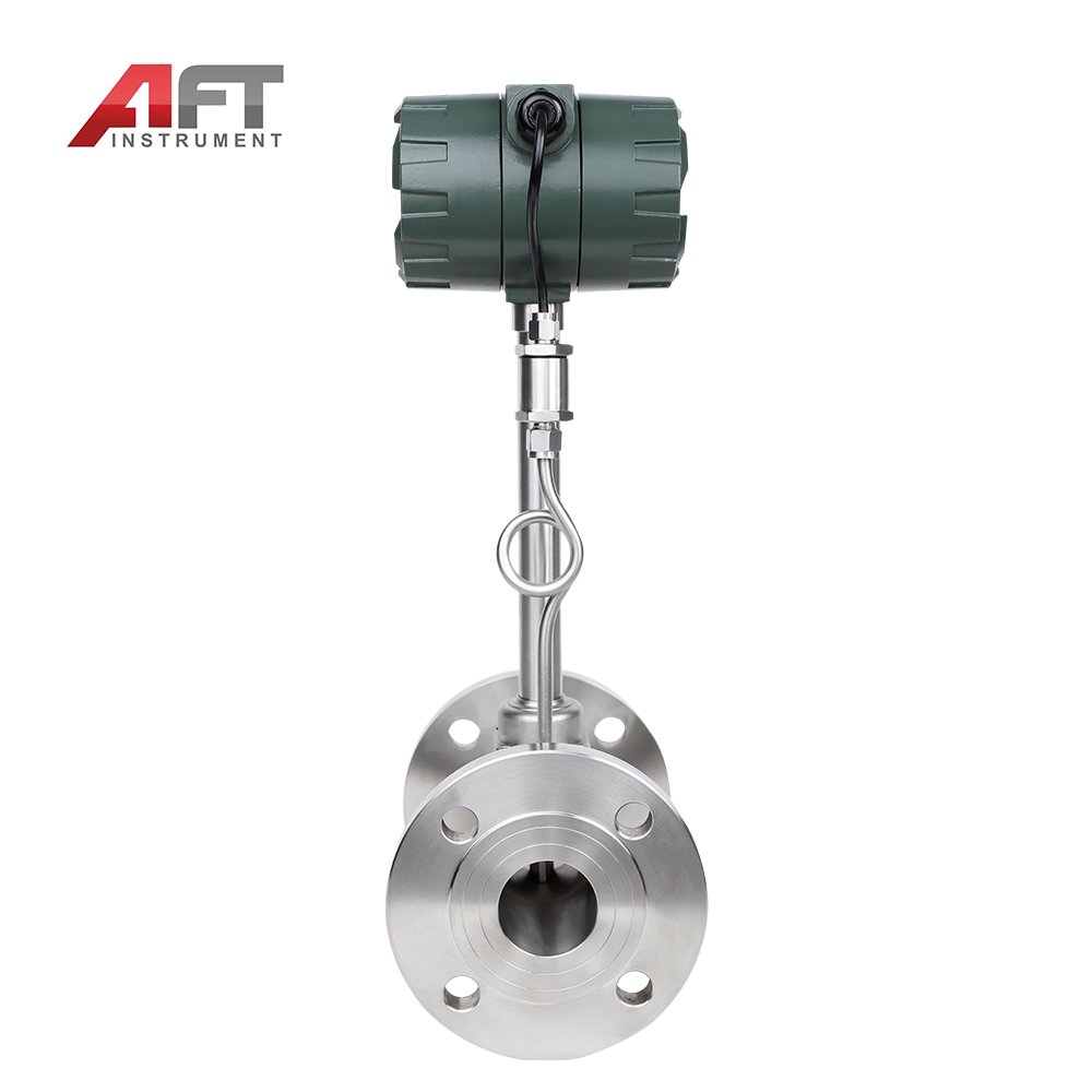 helium gas air hydrogen vortex flow meter 4-20mA+24V Temperature and pressure compensation