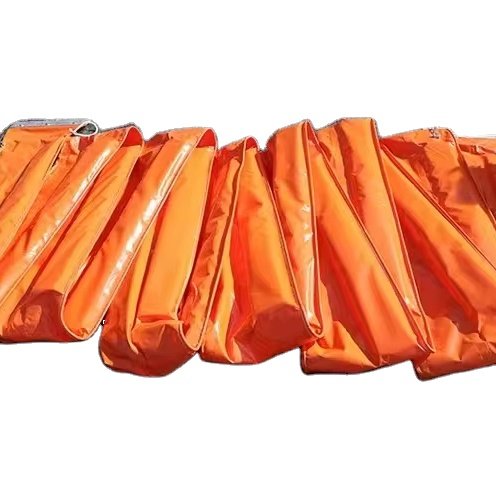 Best quality environmental protection inflatable oil fence barrier with floating barrier foam