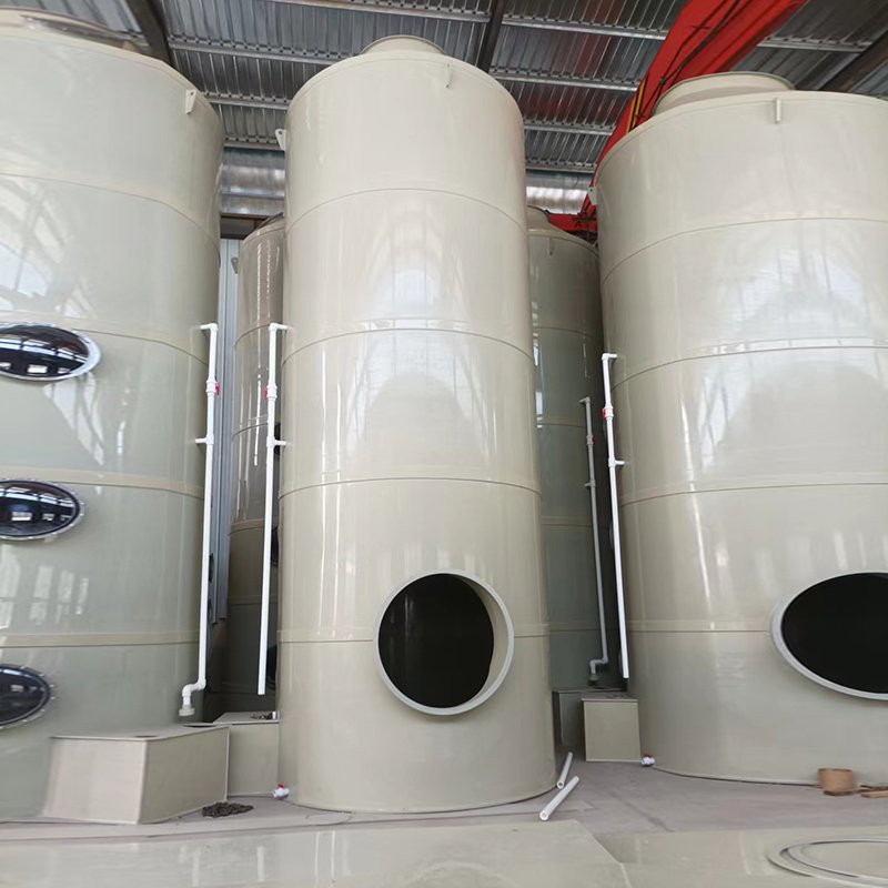 boiler exhaust fumes treatment industrial gas scrubber system