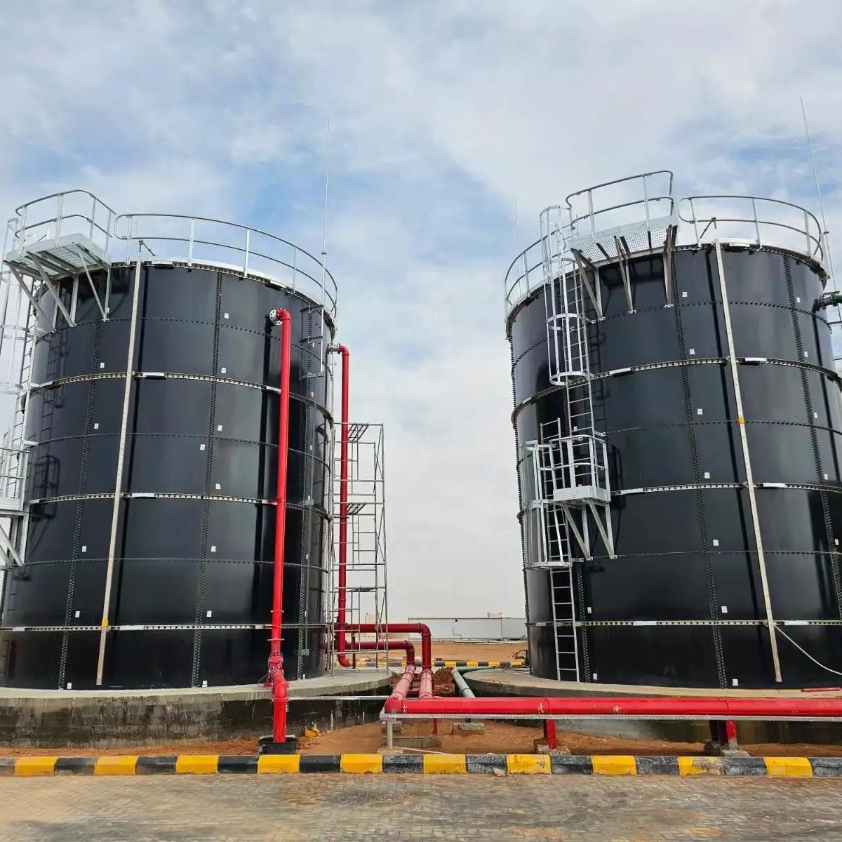 Industrial Water Tanks Anaerobic Digester Tank glass fused to steel tank