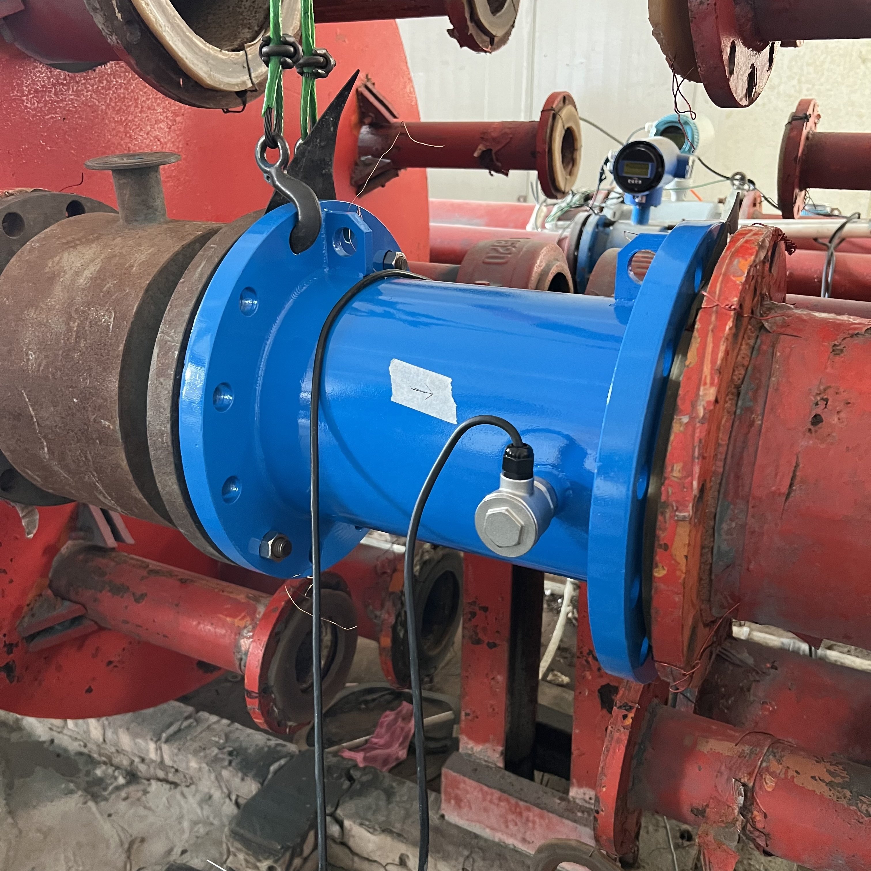 Inline Pipe Connection Flowmeters Data Logger Biogas Water PVC Pipeline Type Ultrasonic Flow Meter