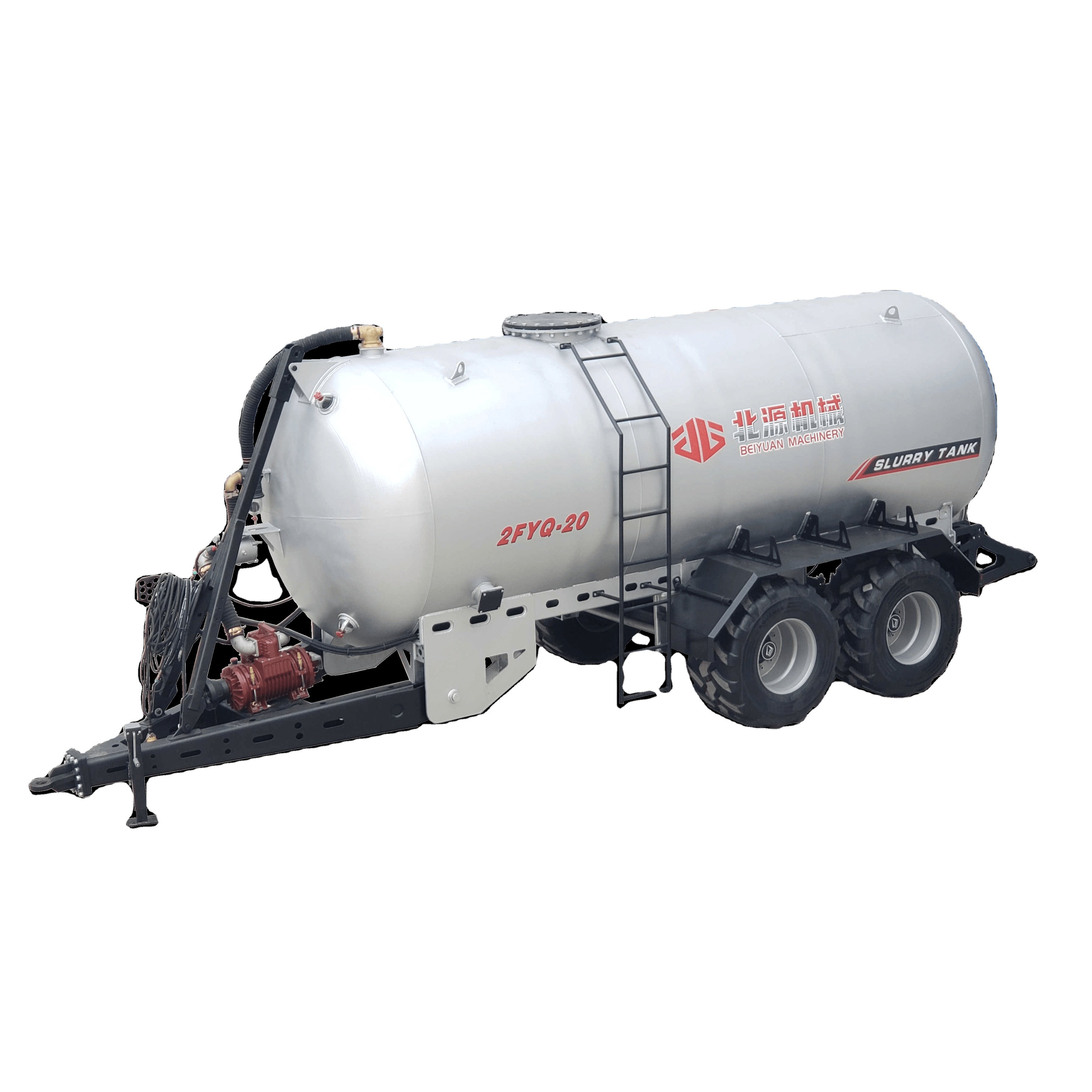 Agricultural machinery tractor driven slurry tanker for biogas fluid spraying and sewage transporting