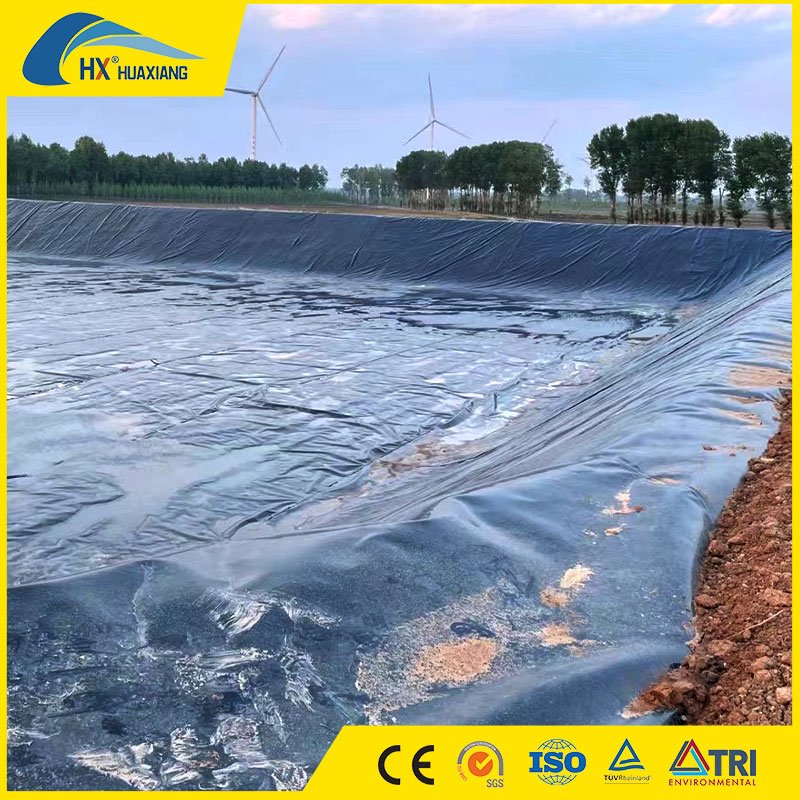 0.5mm/0.75mm/1mm/2mm High Density Black HDPE Geomembrane for Fish Pond/Agriculture/Dam/Landfill/Lake/Biogas/Aquaculture Project