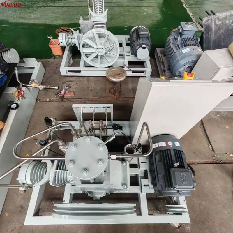 NUZHUO Strong Pressure Oil Free Booster Compressor For Nitrogen Oxygen Automatic N2 O2 Gas Filling System