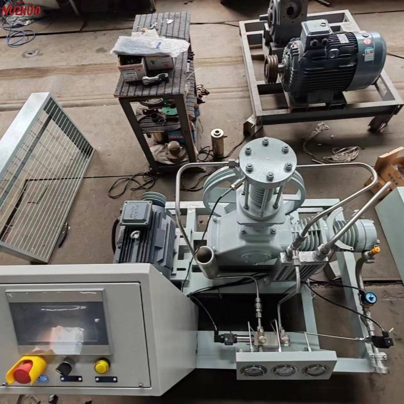 NUZHUO Strong Pressure Oil Free Booster Compressor For Nitrogen Oxygen Automatic N2 O2 Gas Filling System