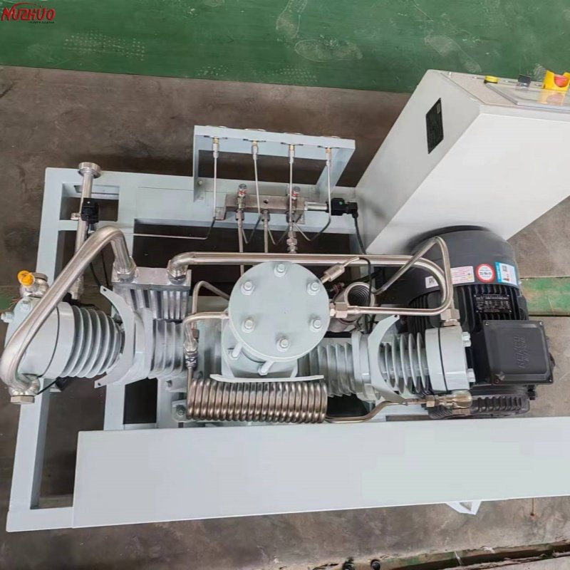 NUZHUO Strong Pressure Oil Free Booster Compressor For Nitrogen Oxygen Automatic N2 O2 Gas Filling System