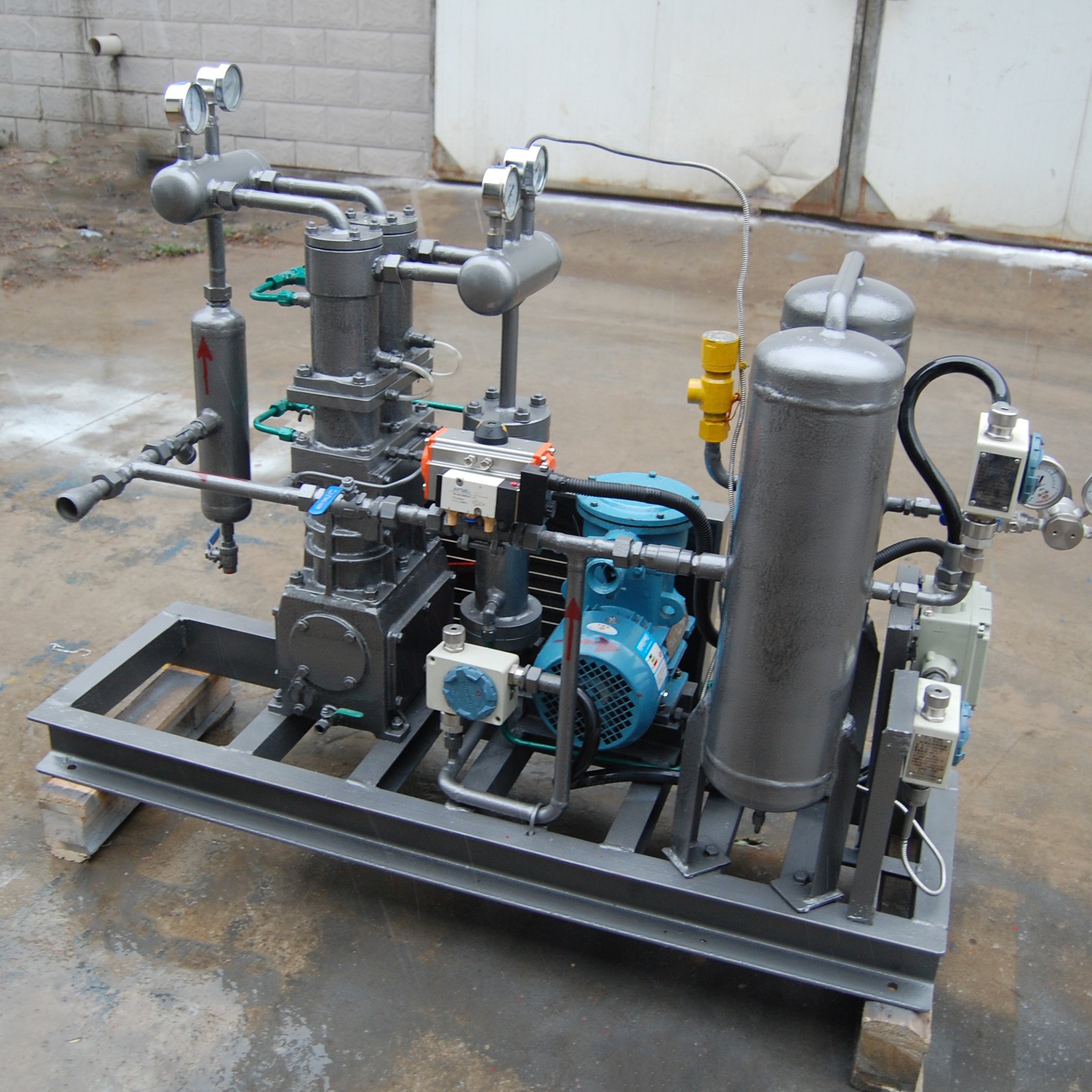 Biogas Booster Compressor Methane Compressors Oil-free Piston Compressor Air Cooling Stationary