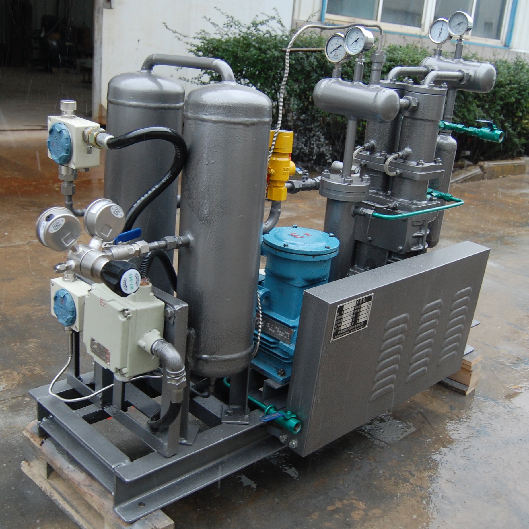 Biogas Booster Compressor Methane Compressors Oil-free Piston Compressor Air Cooling Stationary