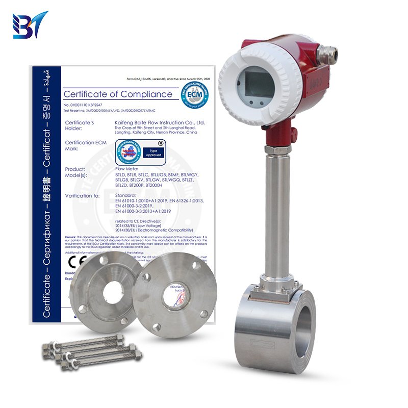 Air lpg gas steam flowmeter low cost vortex flowmeter for vapor measurement