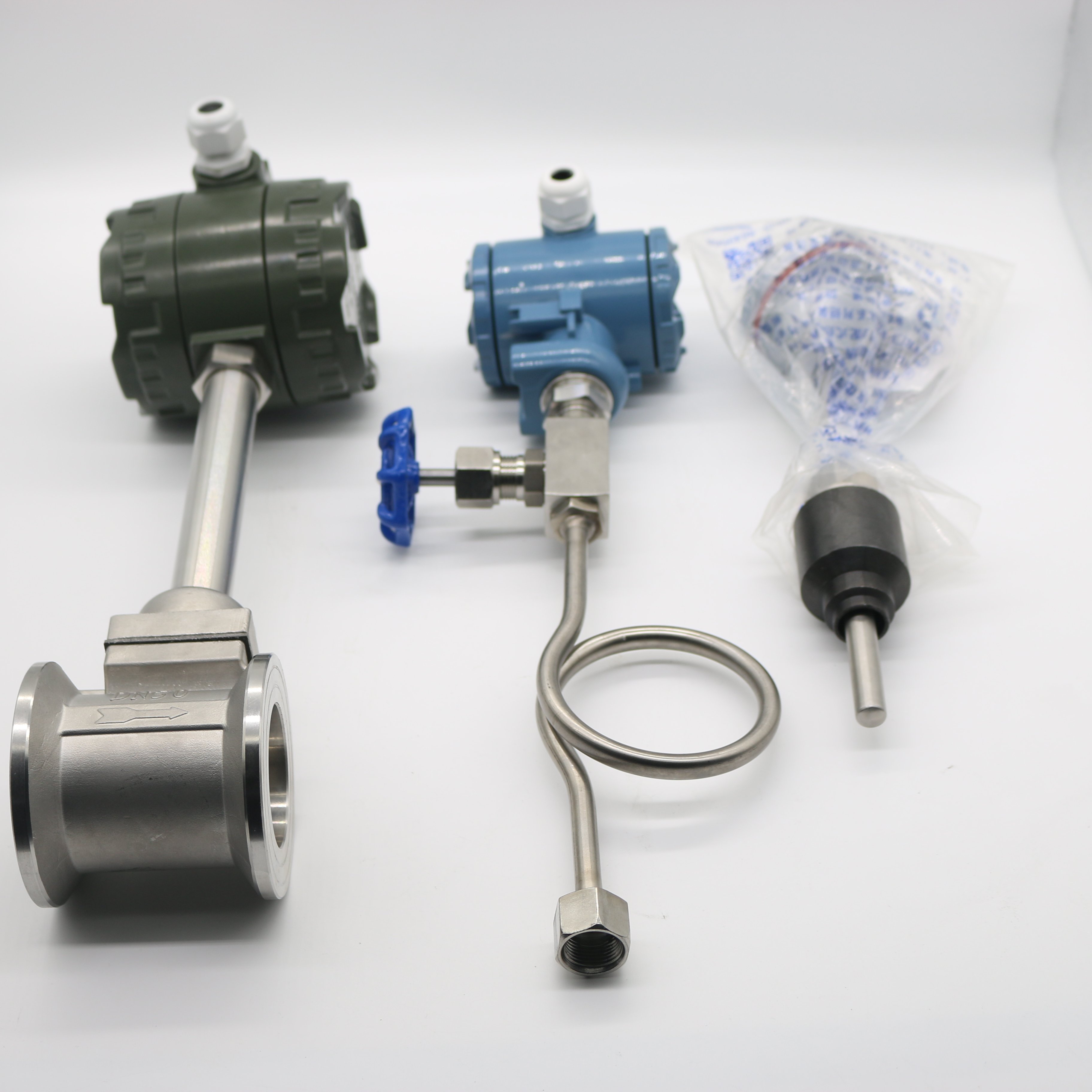 Manufacturers OEM Customizable -40°C~+350°C Digital LCD Display Vortex Air Hydrogen Biogas Nitrogen LPG Gas Flow Meter Low Price