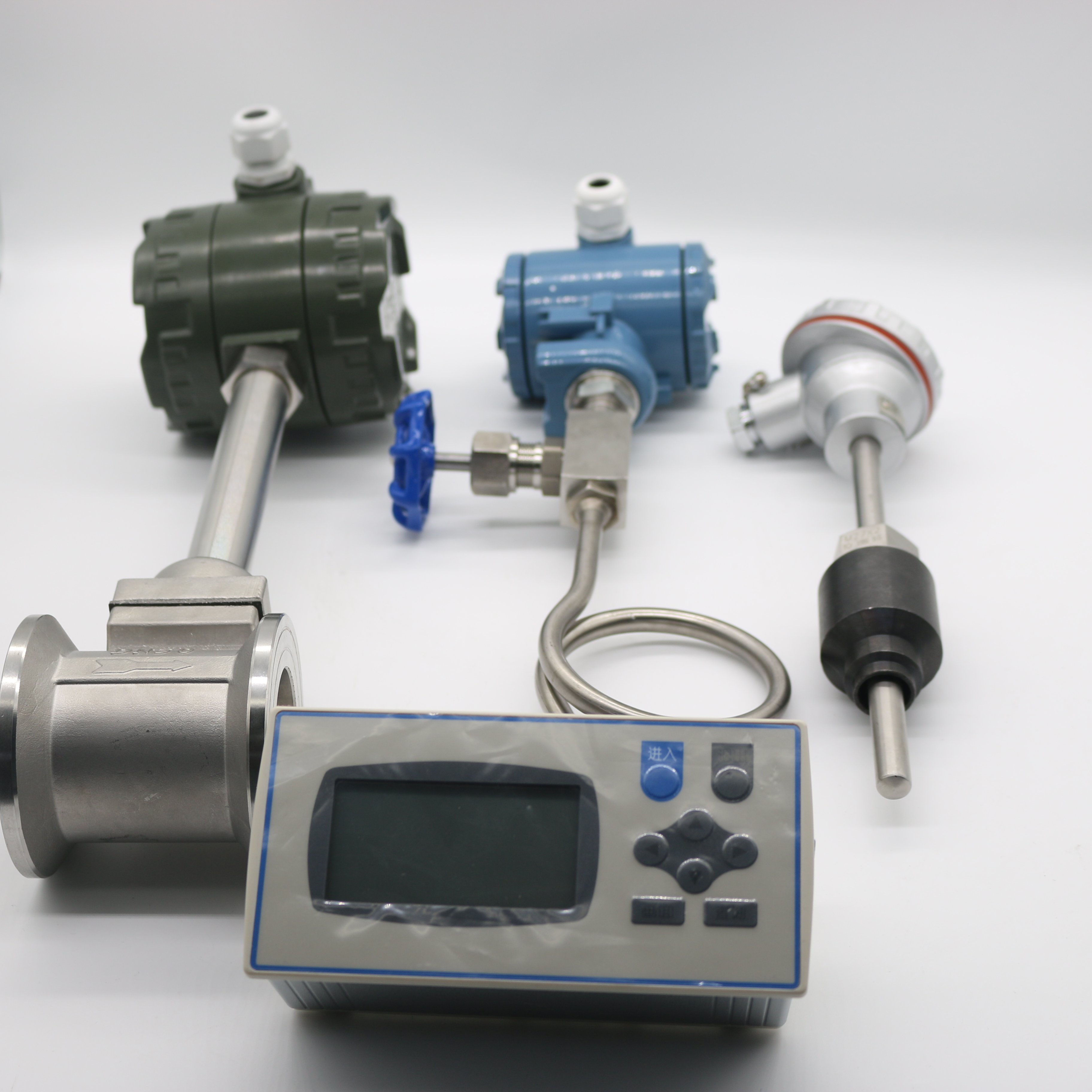 Manufacturers OEM Customizable -40°C~+350°C Digital LCD Display Vortex Air Hydrogen Biogas Nitrogen LPG Gas Flow Meter Low Price