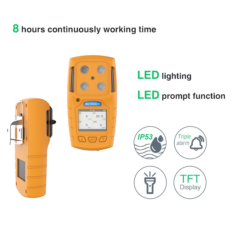 Safewill portable multigas detection O2 analyzer ch4 gas detector h2s leak gas monitor