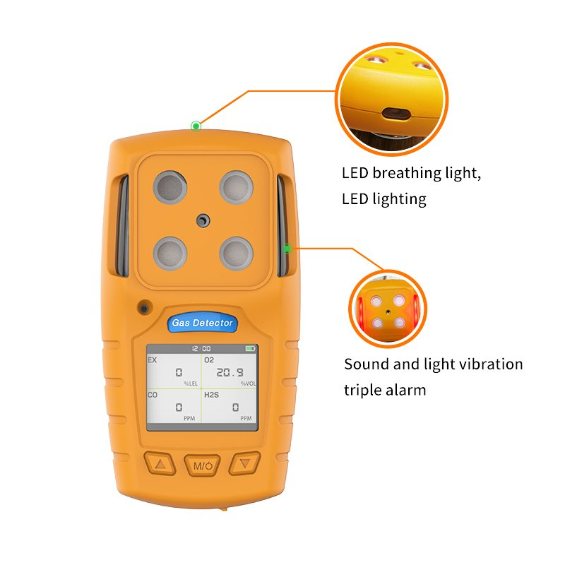Safewill portable multigas detection O2 analyzer ch4 gas detector h2s leak gas monitor