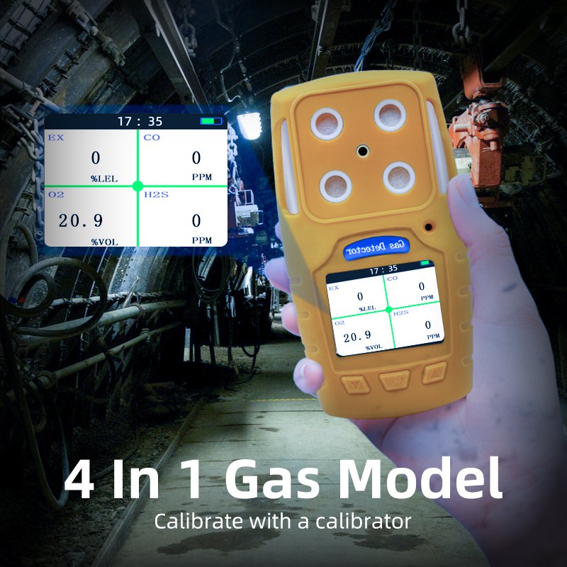 Safewill portable multigas detection O2 analyzer ch4 gas detector h2s leak gas monitor