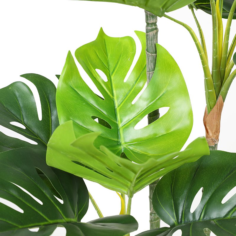 1.5m/5ft 1.3m/4ft 1.3m/3ft High Quality Decorative Topiary Greeny Monstera Deliciosa Plants Artificial Bonsai for Centerpiece