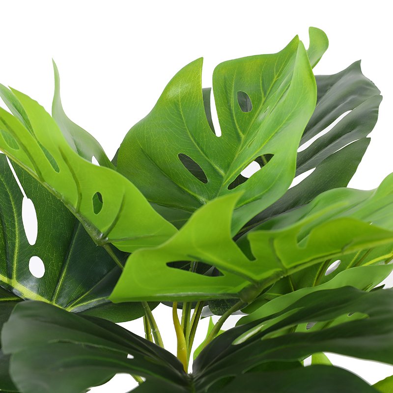 1.5m/5ft 1.3m/4ft 1.3m/3ft High Quality Decorative Topiary Greeny Monstera Deliciosa Plants Artificial Bonsai for Centerpiece