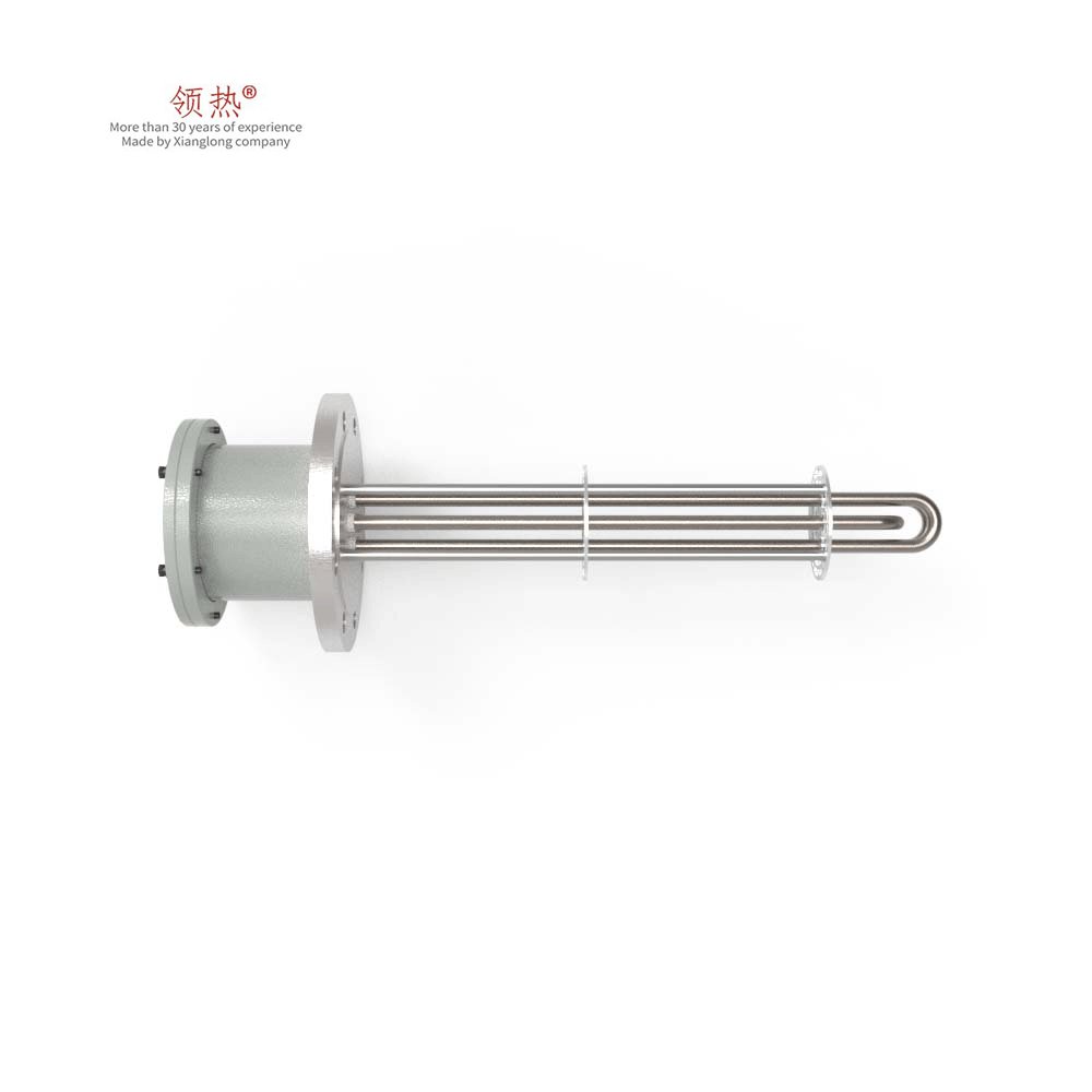 220V 1.2kw or Custom Industrial Explosion-proof flange immersion heater for Biogas/C2H4/CH4/H2