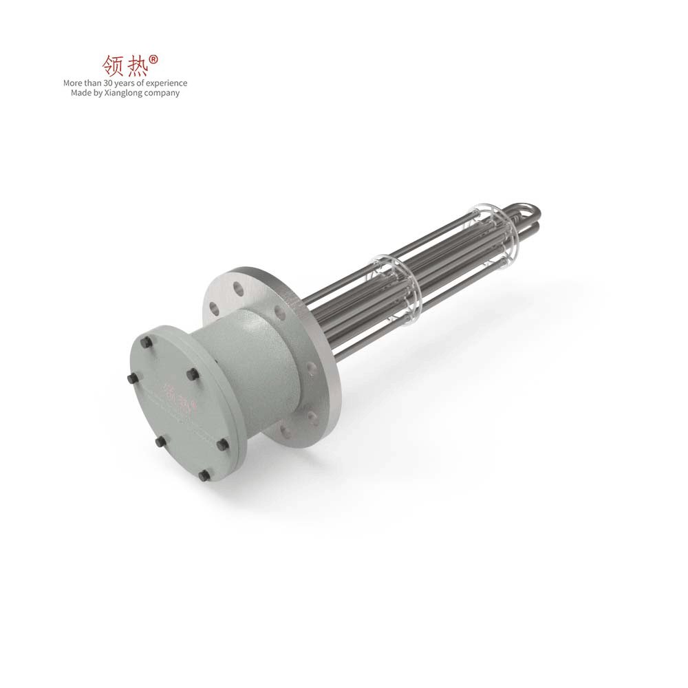 220V 1.2kw or Custom Industrial Explosion-proof flange immersion heater for Biogas/C2H4/CH4/H2