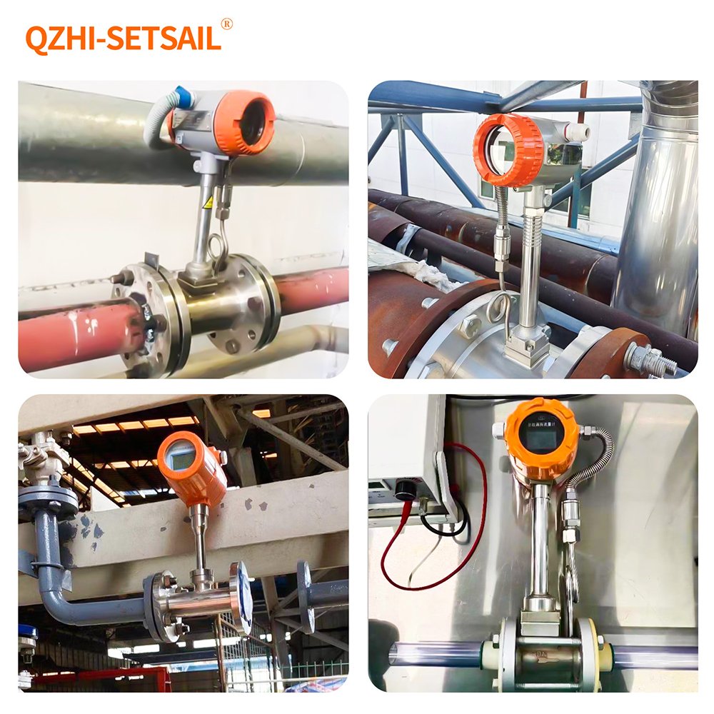 Explosion-proof gas flow meter Vortex flowmeter Air steam hydrogen nitrogen biogas CO2 Liquefied petroleum gas methane propane