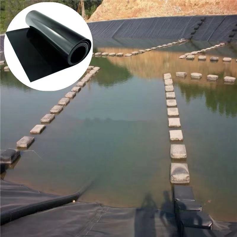 Renovation of Soft Black Membrane Biogas Tank and Septic Tank with Anti seepage Geomembrane in Pig Farms