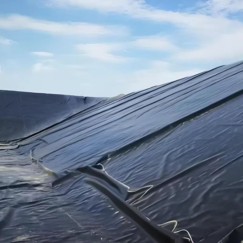 Export 1.5mm geomembrane biogas digester to Africa, new material anti-seepage film, black HDPE film