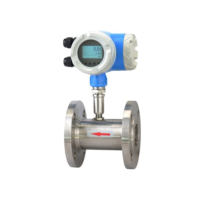 Electric battery power inline biogas flow meter ultrasonic power battery turbine flow meter food grade