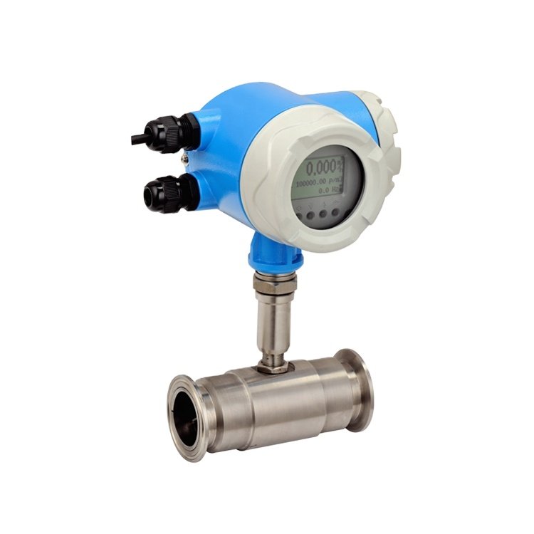 Electric battery power inline biogas flow meter ultrasonic power battery turbine flow meter food grade