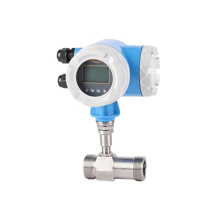 Electric battery power inline biogas flow meter ultrasonic power battery turbine flow meter food grade