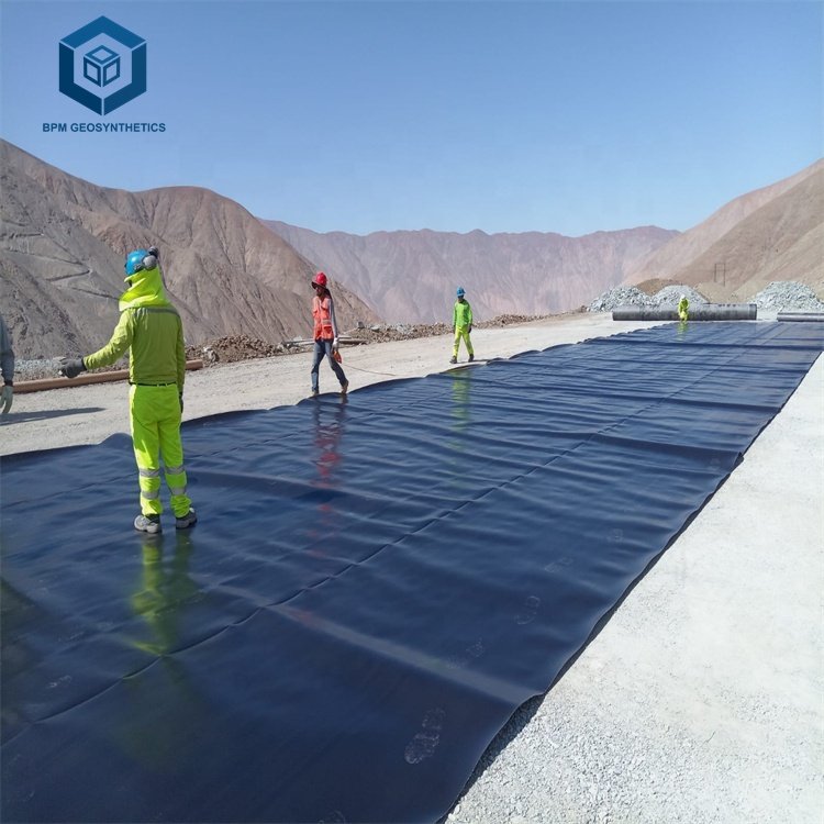 500 micron Black HDPE Geomembrane