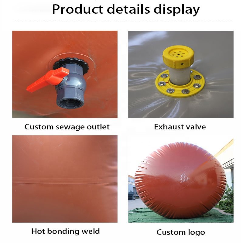 New portable biogas storage device for biogas digester with balloon type biogas bag