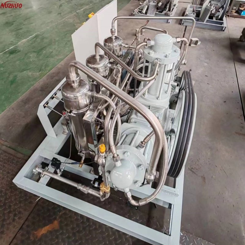 NUZHUO Best Performed Fill Cylinder Compressor E-driven Gas Booster Compressor High-end Piston O2 Booster