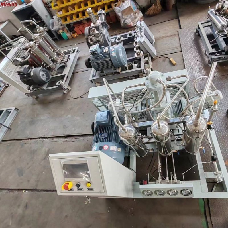 NUZHUO Best Performed Fill Cylinder Compressor E-driven Gas Booster Compressor High-end Piston O2 Booster