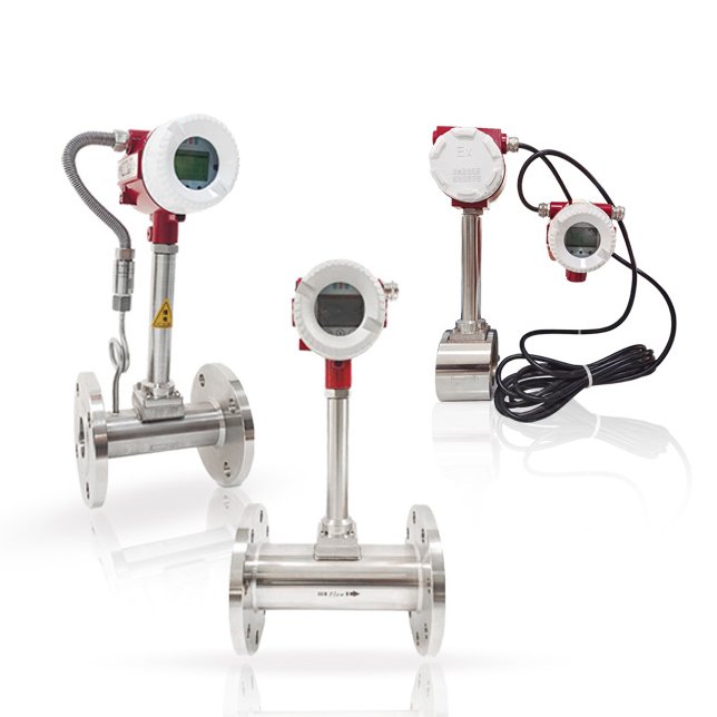6" RS485 remote distilled water air steam gas vortex flow meter sensors