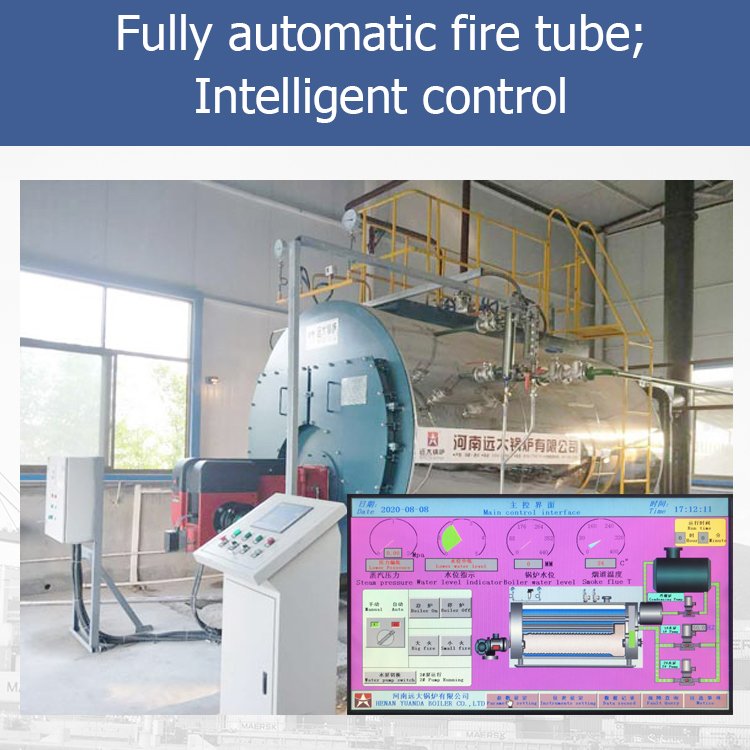 YUANDA ASME CE EAC 1 1.5 2 3 4 5 6 8 10 12 15 20 Ton Industrial Fire Tube Natural Gas Diesel Heavy Oil Lpg Fired Steam Boiler