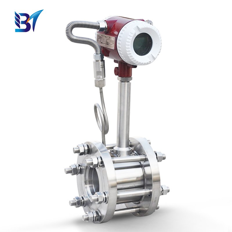 4-20mA air flow meter argon gas natural gas flange vortex flowmeter