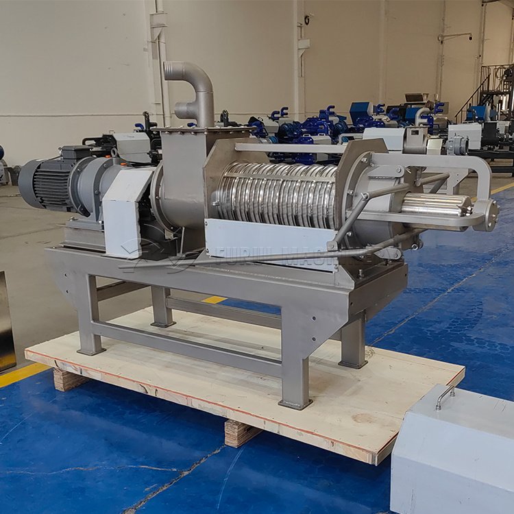 Furui brand biogas cow slurry screw separator/cattle pig chicken manure solid liquid separator/animal manure dewatering machine