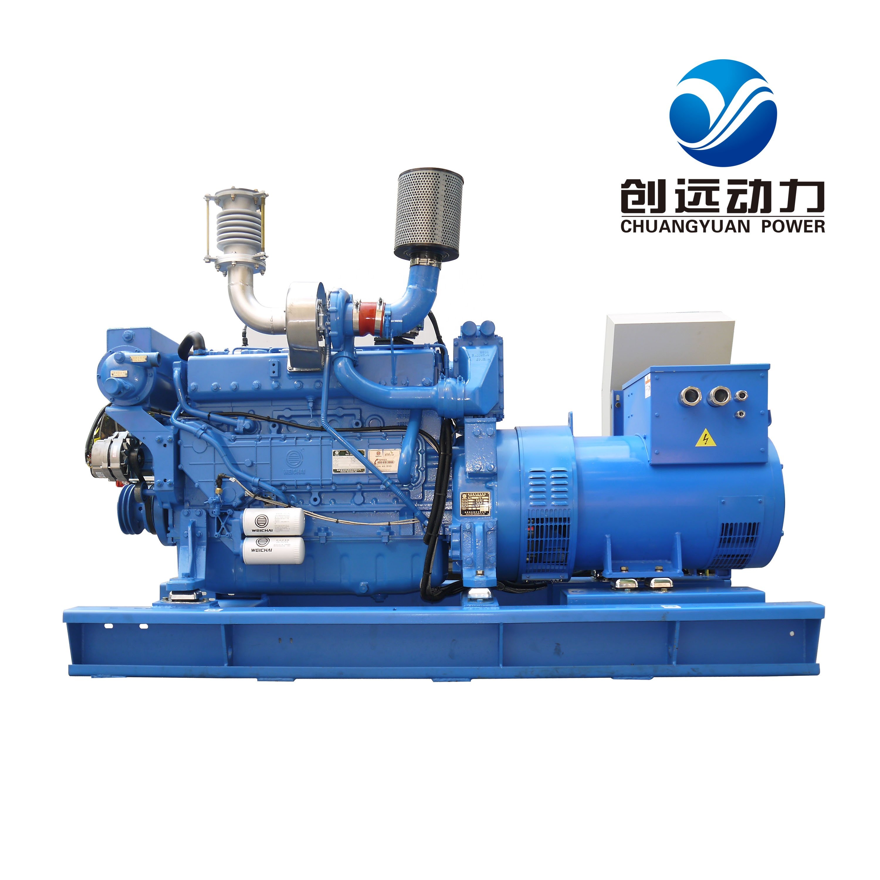 120kw 150kVA Wp10 Weichai Engine LNG Dual Fuel Diesel Natural Gas Power Electric Generator Set