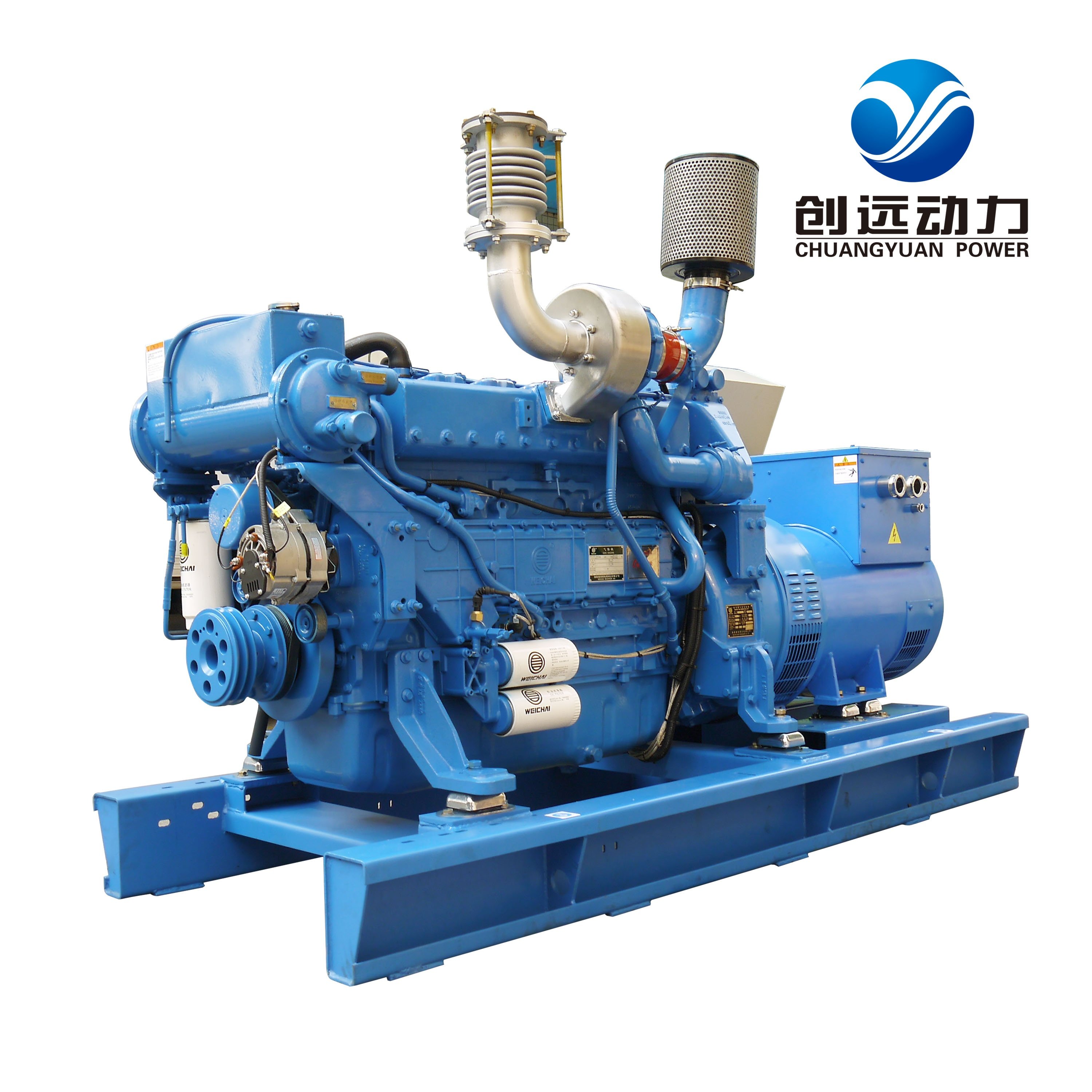 120kw 150kVA Wp10 Weichai Engine LNG Dual Fuel Diesel Natural Gas Power Electric Generator Set