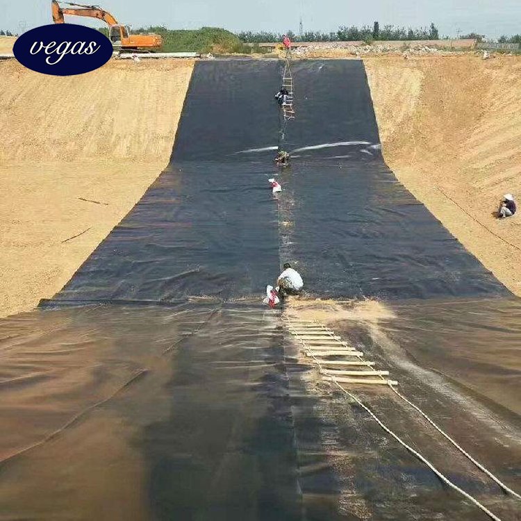 ASTM GRI GM13 1.0mm 1.5mm 2.0mm hdpe geomembrane sheet liner for landfill biogas water reserior dam