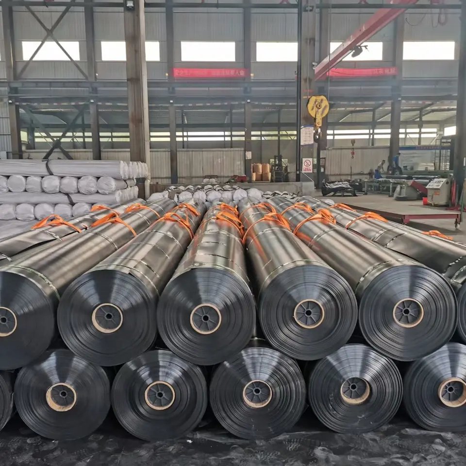 Geosynthetics 0.3mm 0.5mm 0.75mm 1mm 2mm 3mm HDPE LDPE LLDPE PVC Geomenbrana Geomembrane For Pond Dam Lake Reservoir