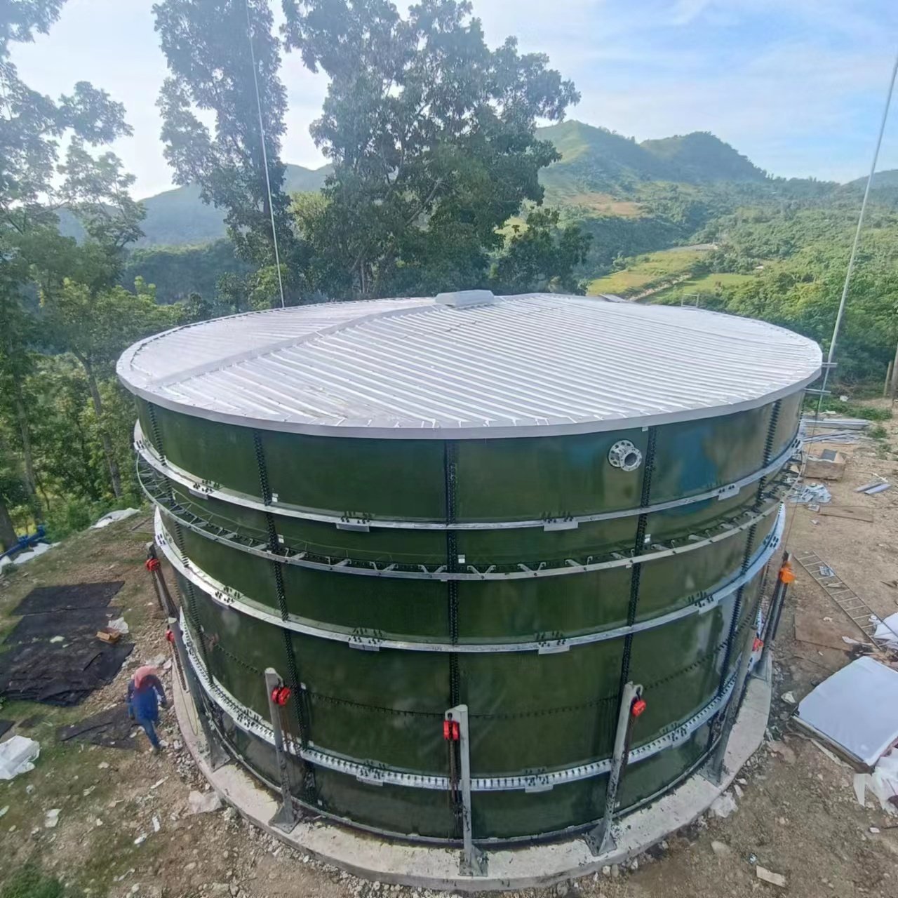 Municipal Water Tanks Emergency Fire Water Tanks glass fused to steel tank