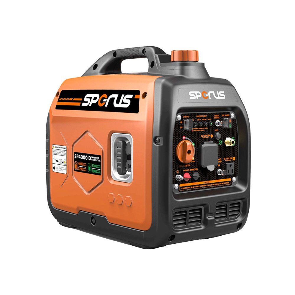 Portable Generator 4000W Ultra-Quiet 145cc Gas Engine EPA CARB Compliant Camping Outdoor Home Use 220V 50/60Hz Parallel Series