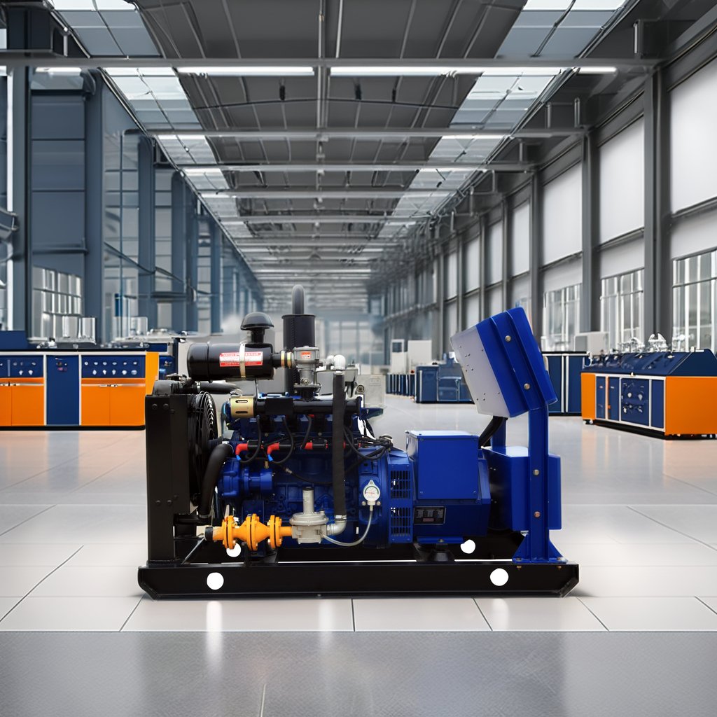 100KW Biogas/Natural Gas Turbine Generator with Stamford AlternatoGas generator set with international brand engine