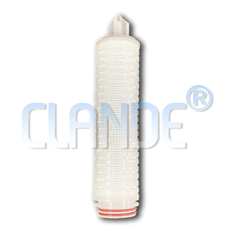 Hydrophobic PVDF 0.2 Micron Pleated Membrane Filter Element For Biogas Filter
