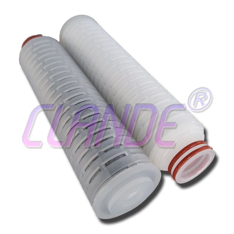 Hydrophobic PVDF 0.2 Micron Pleated Membrane Filter Element For Biogas Filter