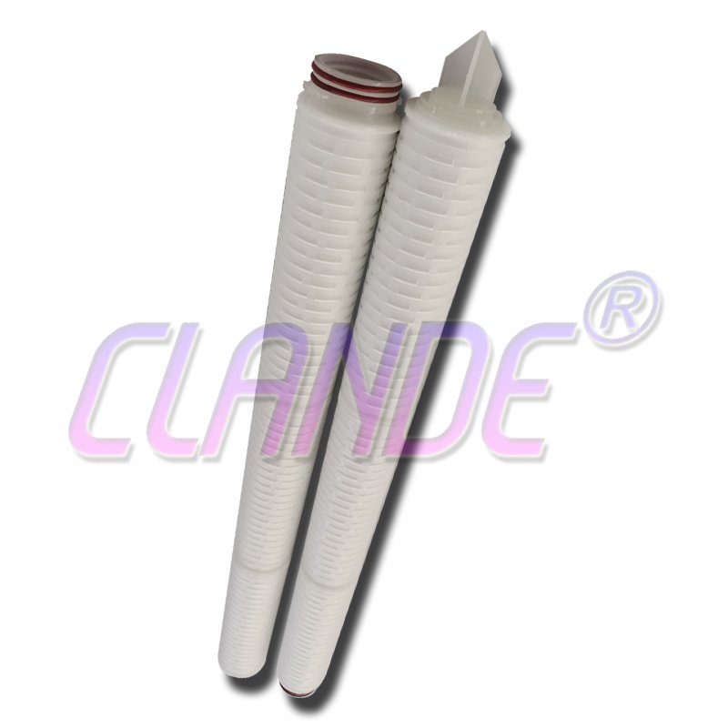 Hydrophobic PVDF 0.2 Micron Pleated Membrane Filter Element For Biogas Filter