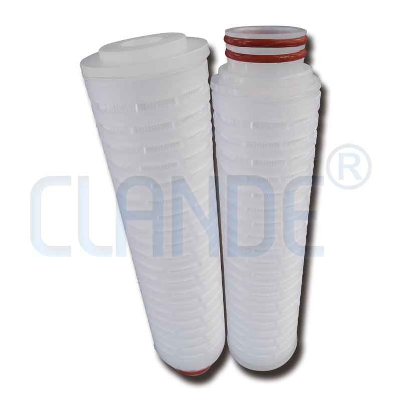 Hydrophobic PVDF 0.2 Micron Pleated Membrane Filter Element For Biogas Filter