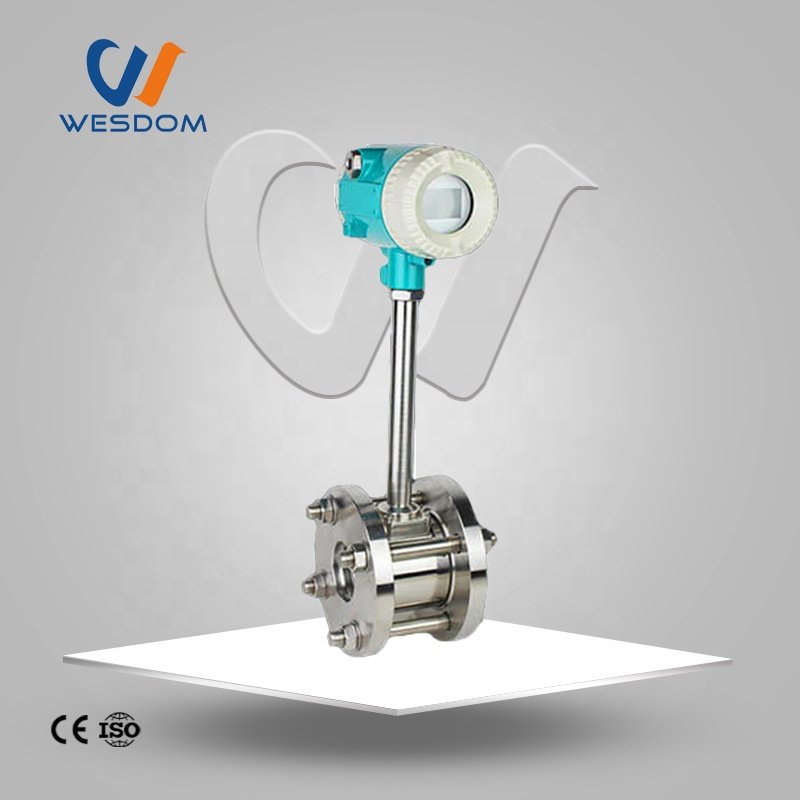 WEIZIDOM 2024 Miniature mass SS304/316 Material 1.0% accuracy wet gas flowmeter biogas flowmeter natural gas vortex flow meter