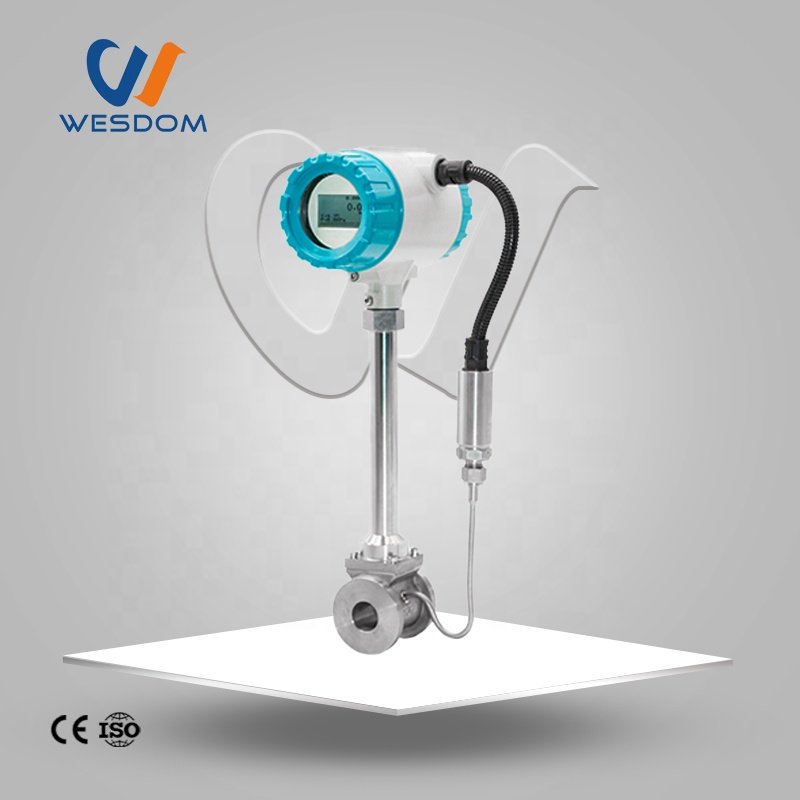 WEIZIDOM 2024 Miniature mass SS304/316 Material 1.0% accuracy wet gas flowmeter biogas flowmeter natural gas vortex flow meter