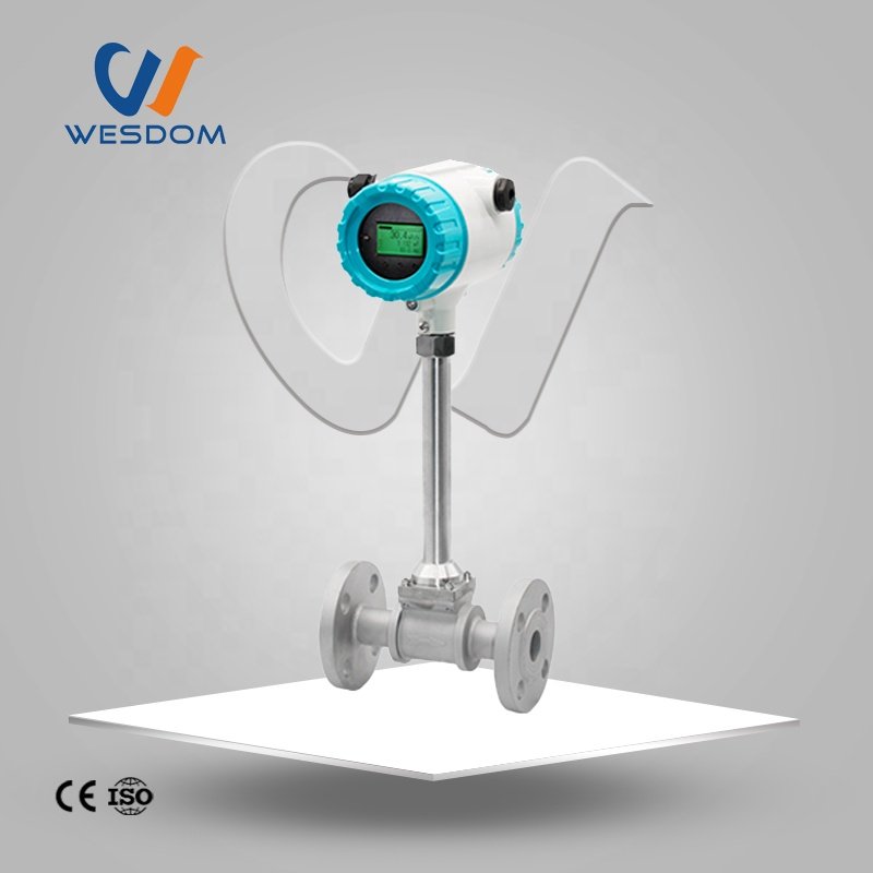 WEIZIDOM 2024 Miniature mass SS304/316 Material 1.0% accuracy wet gas flowmeter biogas flowmeter natural gas vortex flow meter